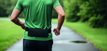 Лого трейд pекламные продукты фото: Sports waist bag 600D RPET