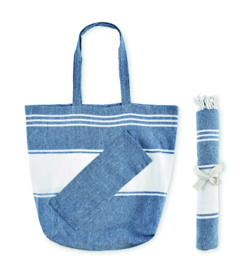 Лого трейд pекламные cувениры фото: Beach bag with hammam towel