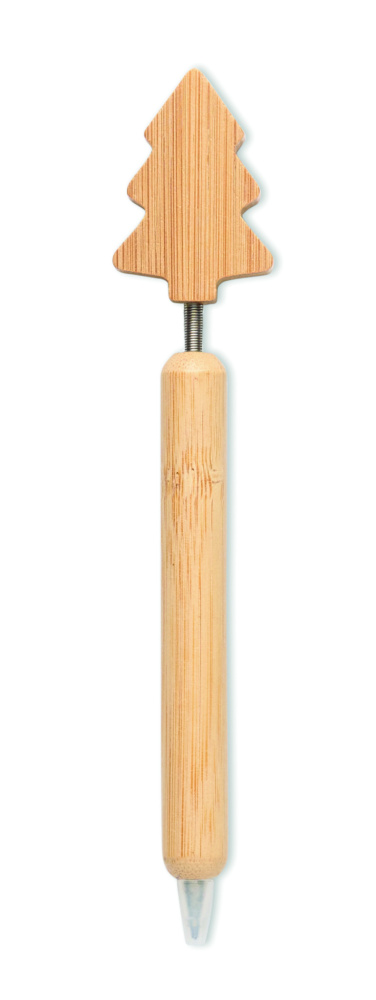 Лого трейд pекламные cувениры фото: Bamboo Christmas tree ball pen