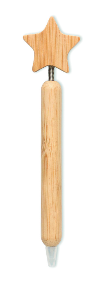 Логотрейд pекламные продукты картинка: Bamboo star ball pen
