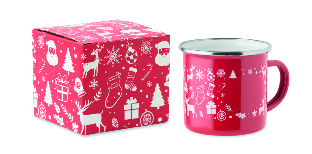 Лого трейд pекламные cувениры фото: Christmas enamel mug 300ml