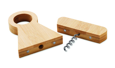 Лого трейд pекламные продукты фото: Bamboo bottle stand & opener