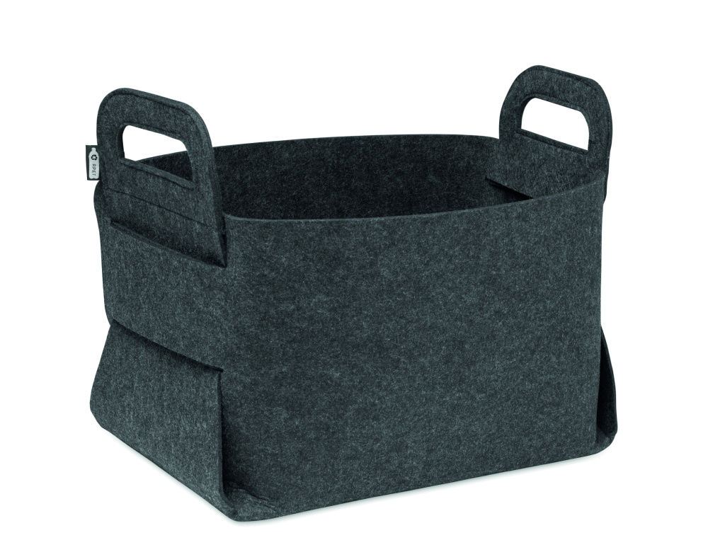 Логотрейд pекламные cувениры картинка: Foldable RPET felt basket