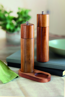 Лого трейд pекламные подарки фото: Acacia salt & pepper grinders