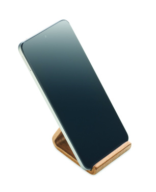 Лого трейд pекламные cувениры фото: Walnut wood phone stand