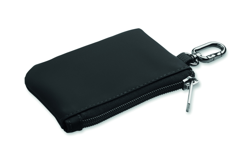 Логотрейд pекламные подарки картинка: PU key case wallet w/carabiner