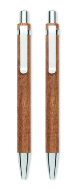 Логотрейд pекламные продукты картинка: Acacia wood pen and pencil set