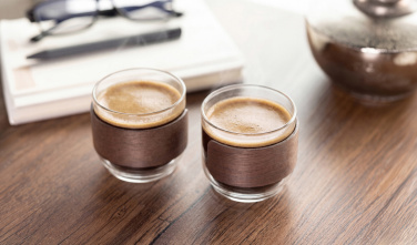 Лого трейд pекламные продукты фото: Coffee glass set walnut grip