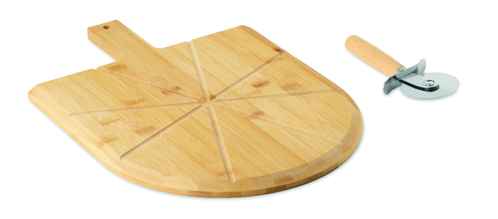 Логотрейд pекламные cувениры картинка: Bamboo pizza board & cutter