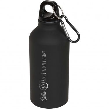 Logotrade reklamprodukter bild: Oregon matt sportflaska med karbinhake 400 ml