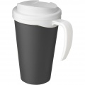 Americano® Grande 350 ml mugg med spillsäkert lock, Grå/vit