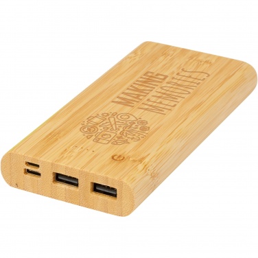 Logotrade reklamprodukter bild: Tulda 10,000 mAh powerbank i bambu