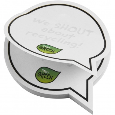 Logotrade profilprodukter bild: Sticky-Mate® pratbubbelformade klisterlappar av återvunnet material