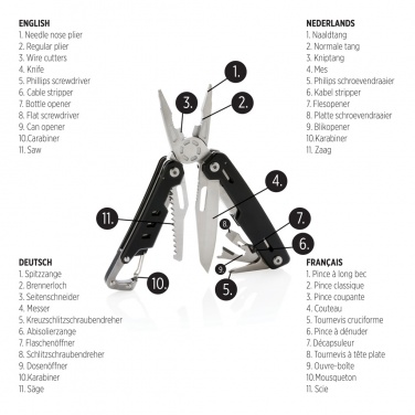 Logotrade profilreklam bild: Solid multitool med karbinhake