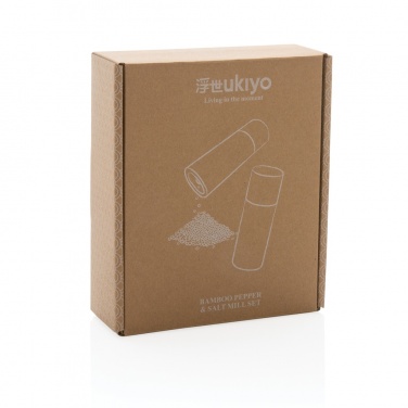 Logotrade reklamprodukter bild: Ukiyo bambu salt & peppar set