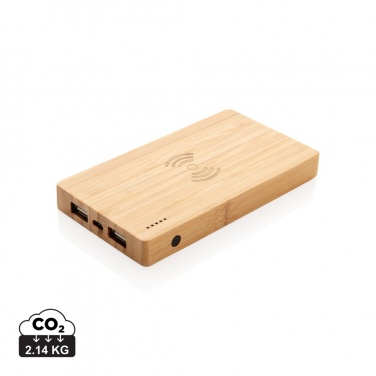 Logotrade profilprodukter bild: Bambu 4.000 mAh trådlös 5W powerbank