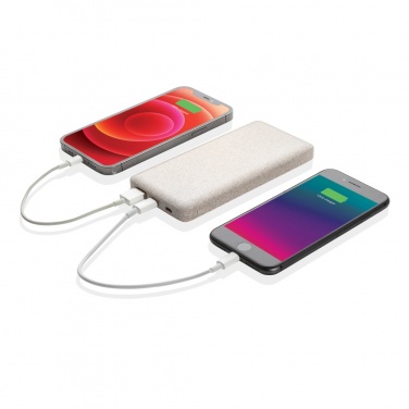 Logotrade reklamprodukter bild: Vetestrå 10.000 mAh powerbank