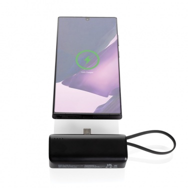 Logotrade profilprodukter bild: Powerlink RCS rplast 3000 mAh powerbank USB C-kontakt