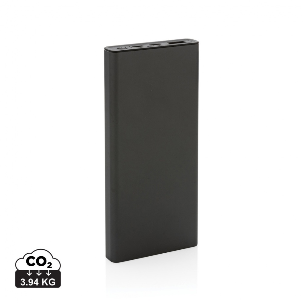 Logotrade profilprodukter bild: Terra 10.000 mAh/18W powerbank RCS återvunnen aluminium