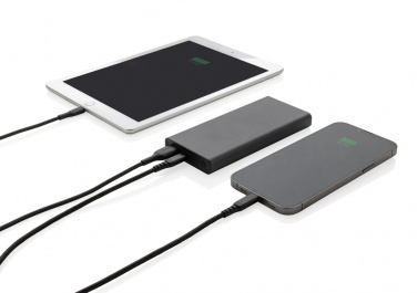 Logotrade reklamprodukter bild: Terra 10.000 mAh/18W powerbank RCS återvunnen aluminium