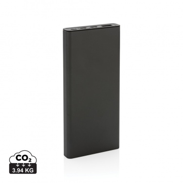 Logotrade presentreklam bild: Terra 10.000 mAh/18W powerbank RCS återvunnen aluminium