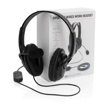 Logotrade profilprodukter bild: Over-ear headset med kabel