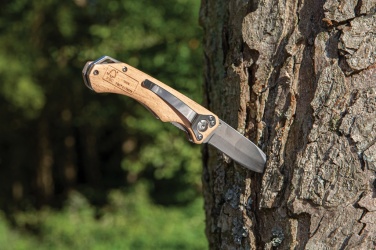 Logotrade profilreklam bild: Outdoor-kniv i trä