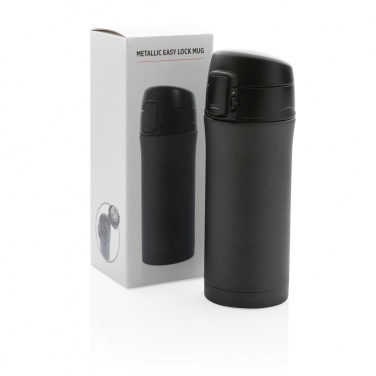Logotrade kampanjprodukter bild: Metallic easy lock vakuummugg