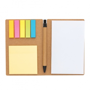 Logotrade presentreklam bild: Kraftpapper sticky notes A6 med penna