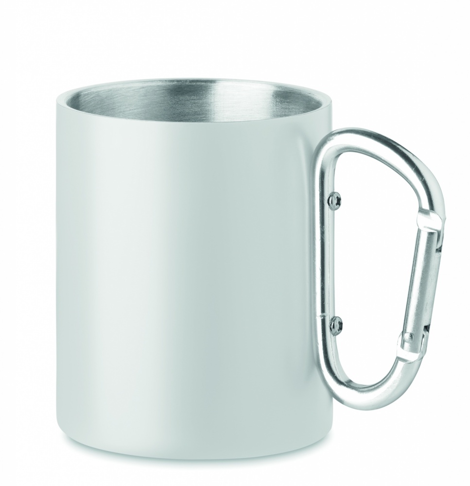 Logotrade presentreklam bild: Metallmugg och karbinhandtag