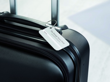 Logotrade presentreklam bild: Bagage-etikett i aluminimum