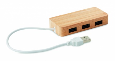 Logotrade kampanjprodukter bild: USB hub bambu