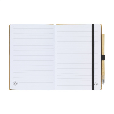 Logotrade profilreklam bild: BambooPlus Paper Notebook A5 - Bläckfri penna