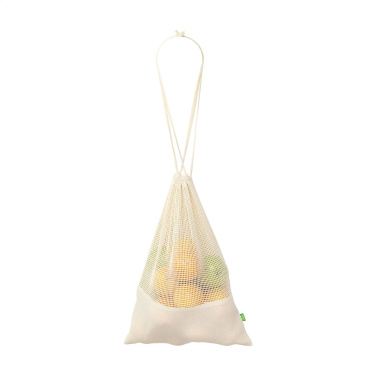 Logotrade presentreklam bild: Natura Organic GOTS Mesh Bag (120 g/m²) fruktpåse