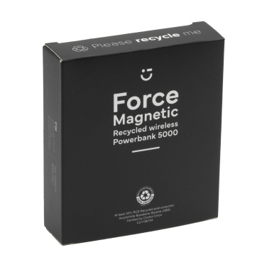 Logotrade profilprodukter bild: Force Magnetic RCS återvunnen trådlös Powerbank 5000