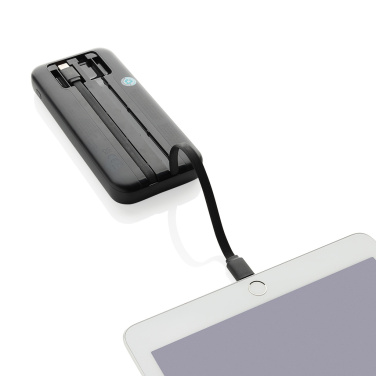 Logotrade kampanjprodukter bild: Turbopack RCS plast powerbank 10.000 integrerade kablar