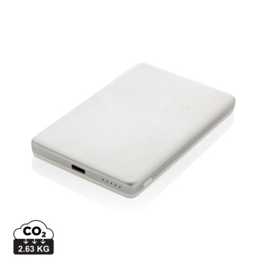 Logotrade profilreklam bild: Orion RCS återvunnen aluminium 5000 mah 5W magnetisk powerba