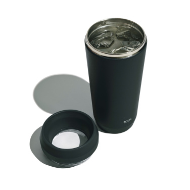 Logotrade reklamprodukter bild: Topl To Go-glas i återvunnet stål Patenterat 360-lock 354 ml
