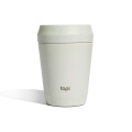 Topl To Go-glas i återvunnet stål Patenterat 360-lock 235 ml, brun