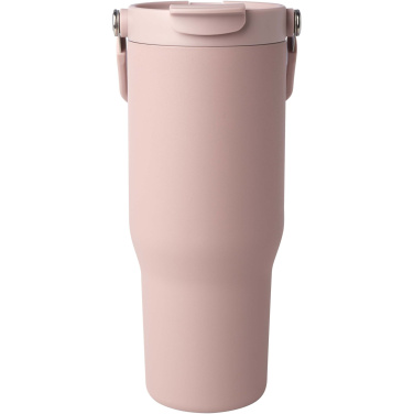 Logotrade reklamprodukter bild: Bronx 900 ml vakuumisolerad termos av koppar och RCS-certifierat återvunnet rostfritt stål med ett lock med dubbla funktioner