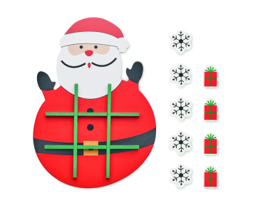 Logotrade presentreklam bild: Jul tic tac toe i trä