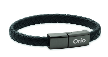 Logotrade reklamprodukter bild: Flätad armband/kabel typ-C