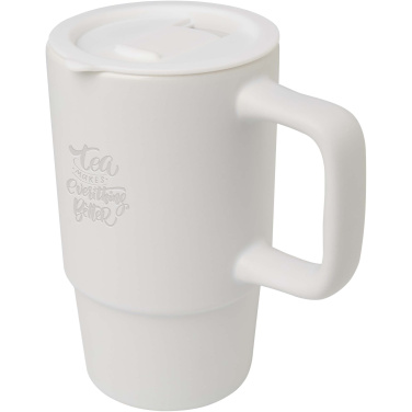 Logotrade profilreklam bild: Carter 450 ml keramisk mugg med plastlock