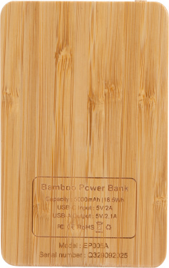 Logotrade reklamprodukter bild: Powerbank 5000 mAh med upplyst logotyp