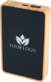 Powerbank 5000 mAh med upplyst logotyp, beige