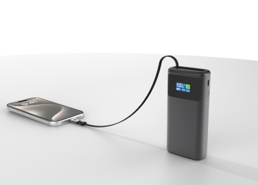 Logotrade kampanjprodukter bild: Quantom RCS ultrasnabb PD45W 10.000mAh powerbank med display