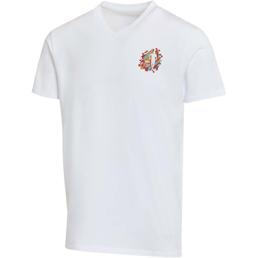 Logotrade presentreklam bild: Balfour kortärmad v-ringad unisex-T-shirt